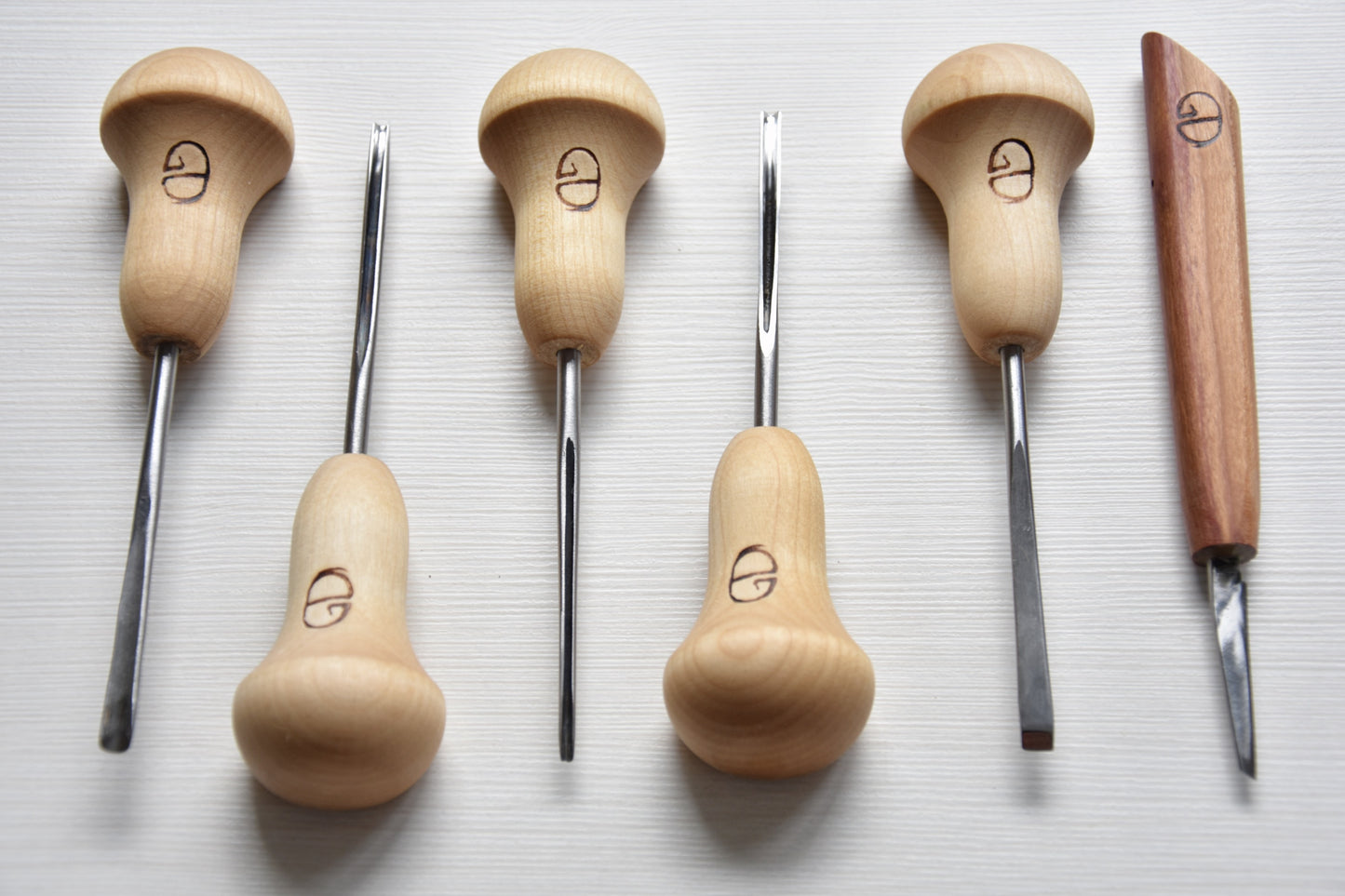 6 piece wood carving palm tools
