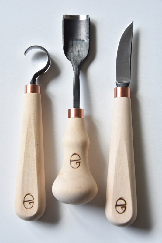 3 piece spoon carving tool set