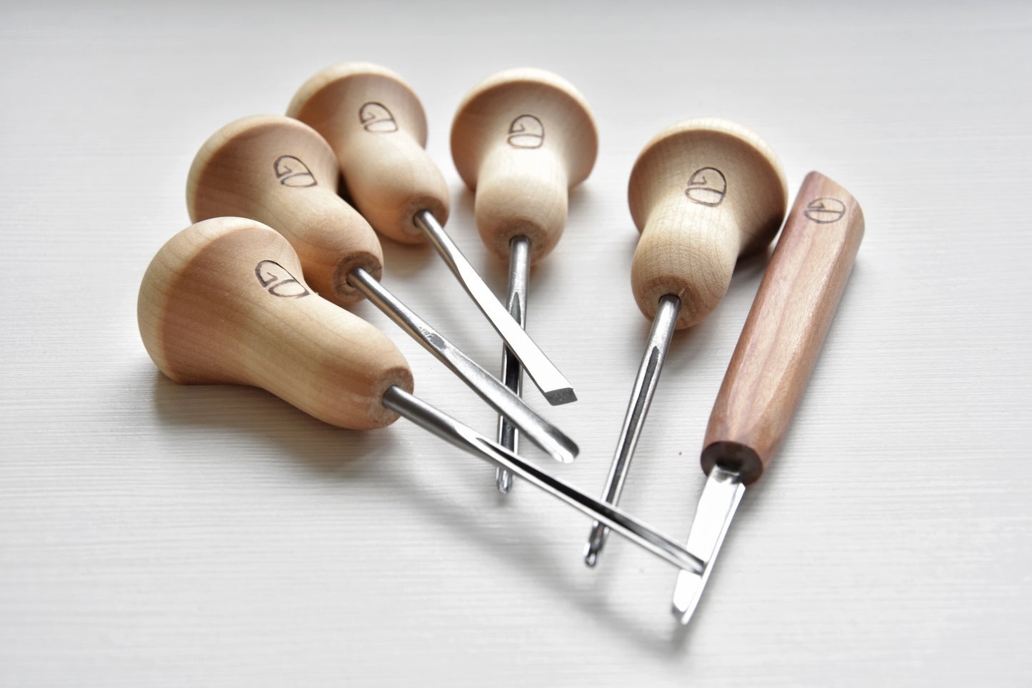 6 piece wood carving palm tools